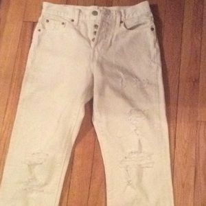 Women’s Levi jeans 501 cropped button fly size 25